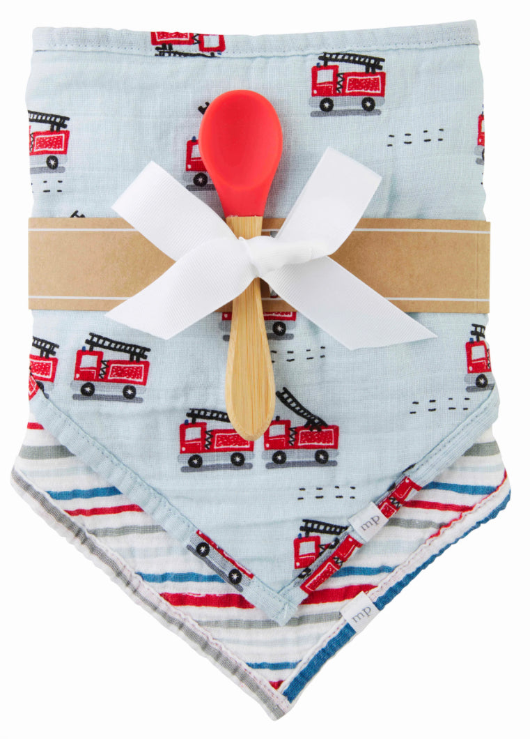 Fire Truck Bib Set