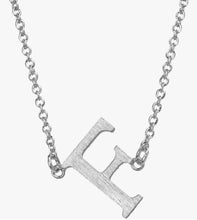 Sideways Initial Necklace Silver