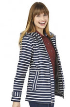 Charles River Women's New Englander Navy Striped Rain Jacket