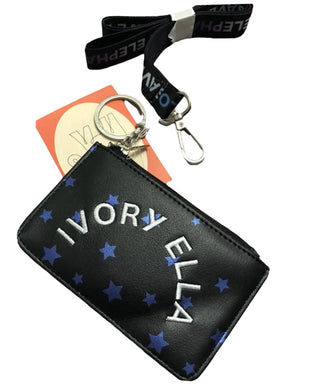 Ivory Ella Foil Stars Lanyard and ID Case