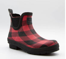 Simply Southern Rainboots Red Buffalo Plaid