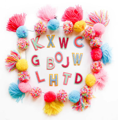 Chenille Letter Stickers (Removable)