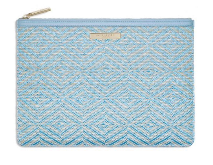 Katie Loxton ~ ZAHARA STRAW CLUTCH | TURQUOISE