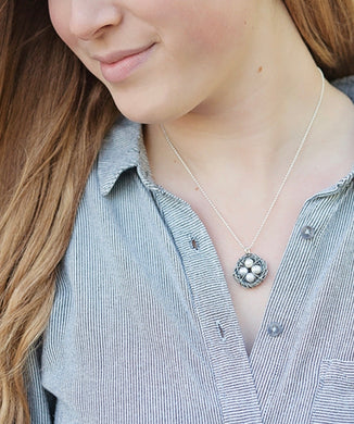 Vintage Pearl ~ Messy Nest Necklace