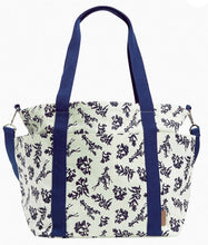 Vera Bradley "Adrift Coral Blue" Deluxe Straw Tote