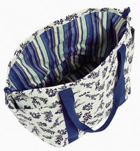 Vera Bradley "Adrift Coral Blue" Deluxe Straw Tote