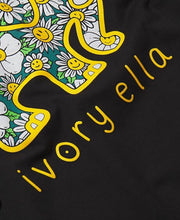 Ivory Ella Black Happy Flowers Tshirt