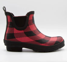 Simply Southern Rainboots Red Buffalo Plaid