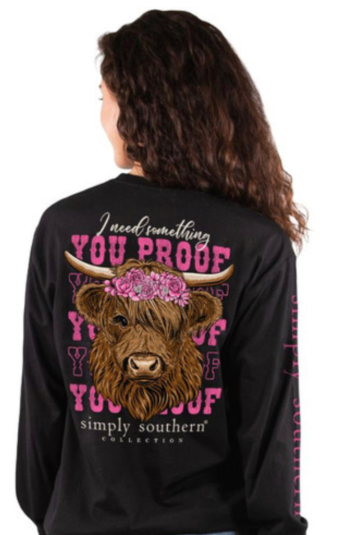 Simply Southern You Proof Cow Long Sleeve T-Shirt
