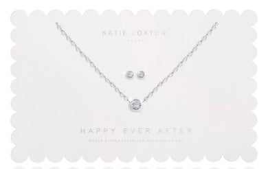 Katie Loxton Happily Ever After Crystal Earring and Necklace Set