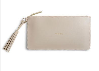 Katie Loxton ~ FLORRIE TASSEL POUCH | OH SO CHIC | GREY