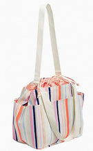 Vera Bradley "Seaside Stripe Multi" Deluxe Canvas Tote