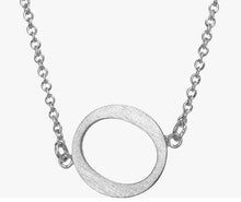 Sideways Initial Necklace Silver