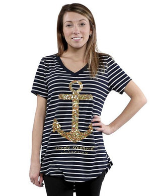 Simply Southern ~ Sequined Anchor Tee