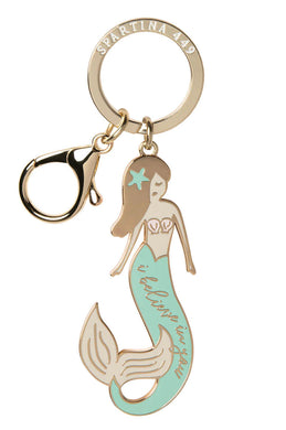 Spartina Enamel Keychain Mermaid Believe