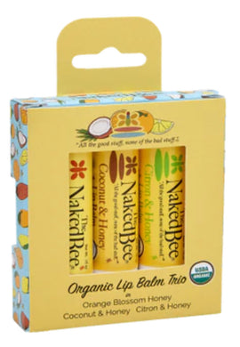 Naked Bee Organic Lip Balm Trio