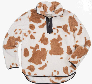 Simply Southern Y-Neck Pullover Cow