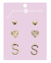 Initial Earrings Set of Three