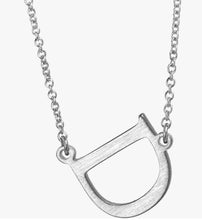Sideways Initial Necklace Silver