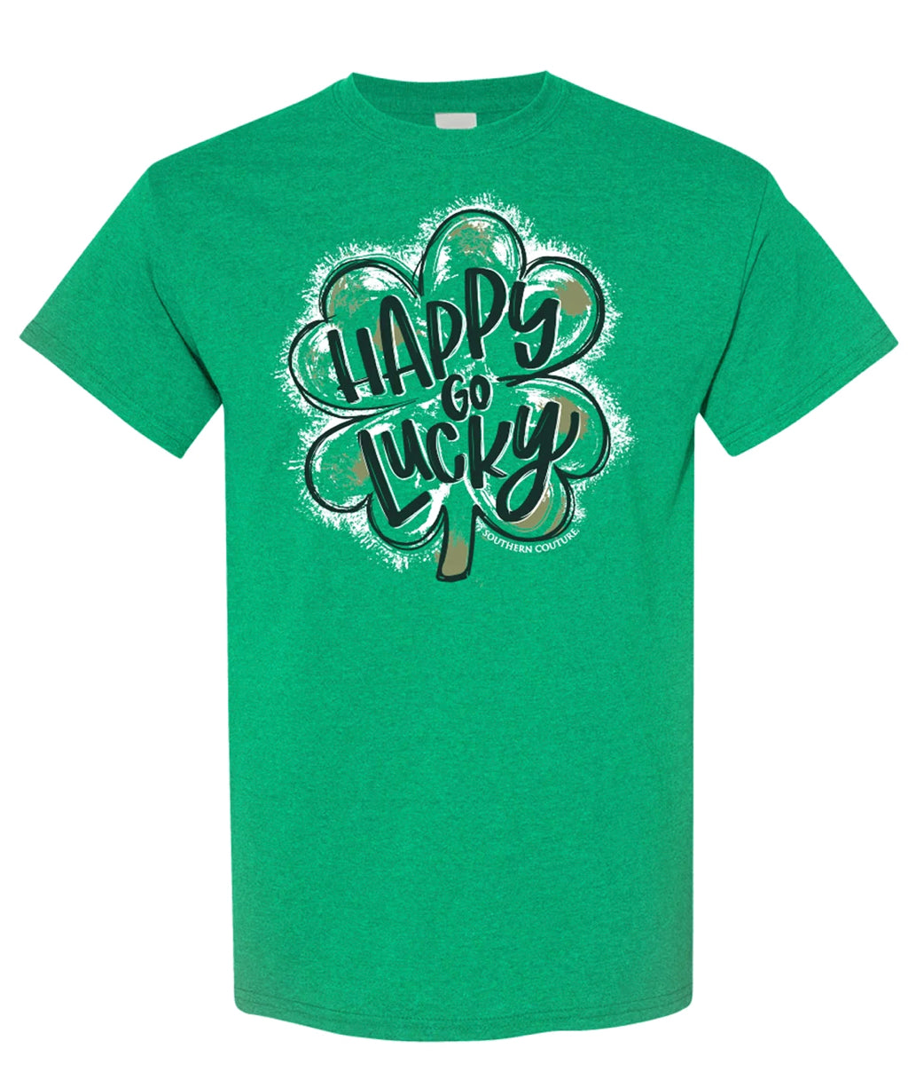 Southern Couture Happy Go Lucky Clover T-Shirt