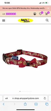 Simply Southern Dog Collar- Maroon Cheetah