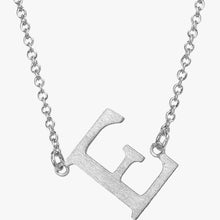 Sideways Initial Necklace Silver