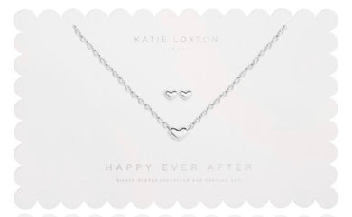 Katie Loxton Happily Ever After Heart Necklace and Earring Set