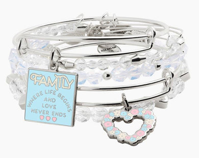 Alex and Ani Set of 5 Family Bracelets